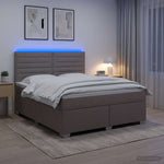 Boxspring ágy matraccal Tópszínű 160 x 200 cm Szövet