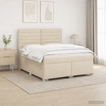 Boxspring ágy matraccal Krémszínű 180 x 200 cm Szövet