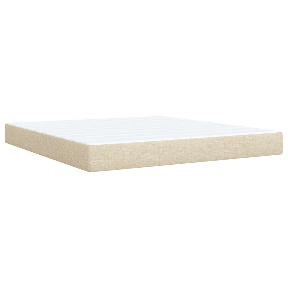 Boxspring ágy matraccal Krémszínű 180 x 200 cm Szövet 7