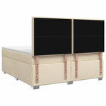Boxspring ágy matraccal Krémszínű 180 x 200 cm Szövet 9