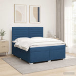 Boxspring ágy matraccal LED szalagokkal Kék 160 x 200 cm Szövet 4