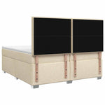 Boxspring ágy matraccal Krémszínű 200 x 200 cm Szövet 9