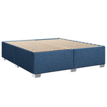 Boxspring ágy matraccal LED szalagokkal Kék 200 x 200 cm Szövet 6