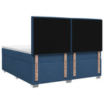 Boxspring ágy matraccal LED szalagokkal Kék 200 x 200 cm Szövet 9