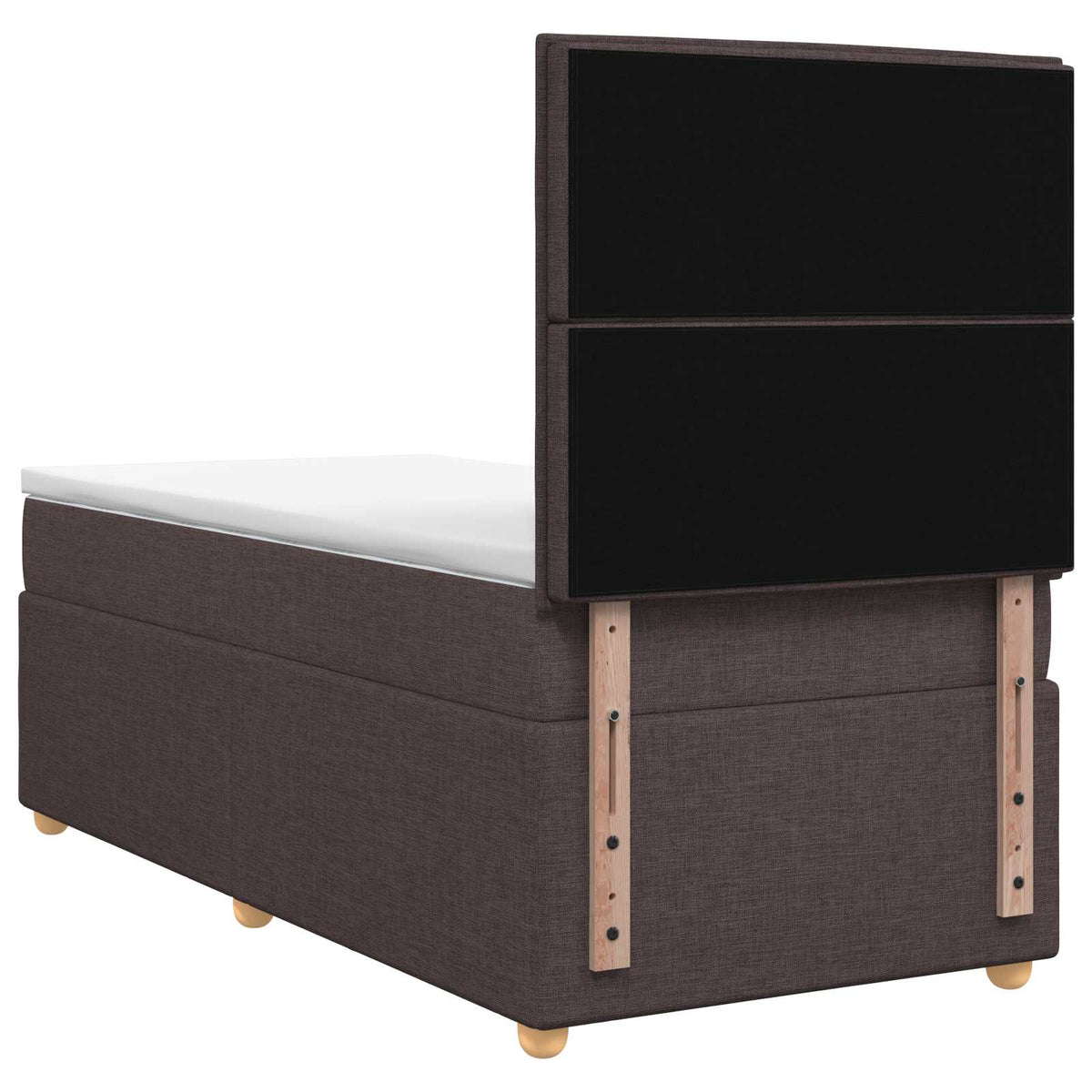 Boxspring ágy matraccal Sötét Barna 80 x 200 cm Szövet 9
