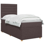 Boxspring ágy matraccal Sötét Barna 80 x 200 cm Szövet 3