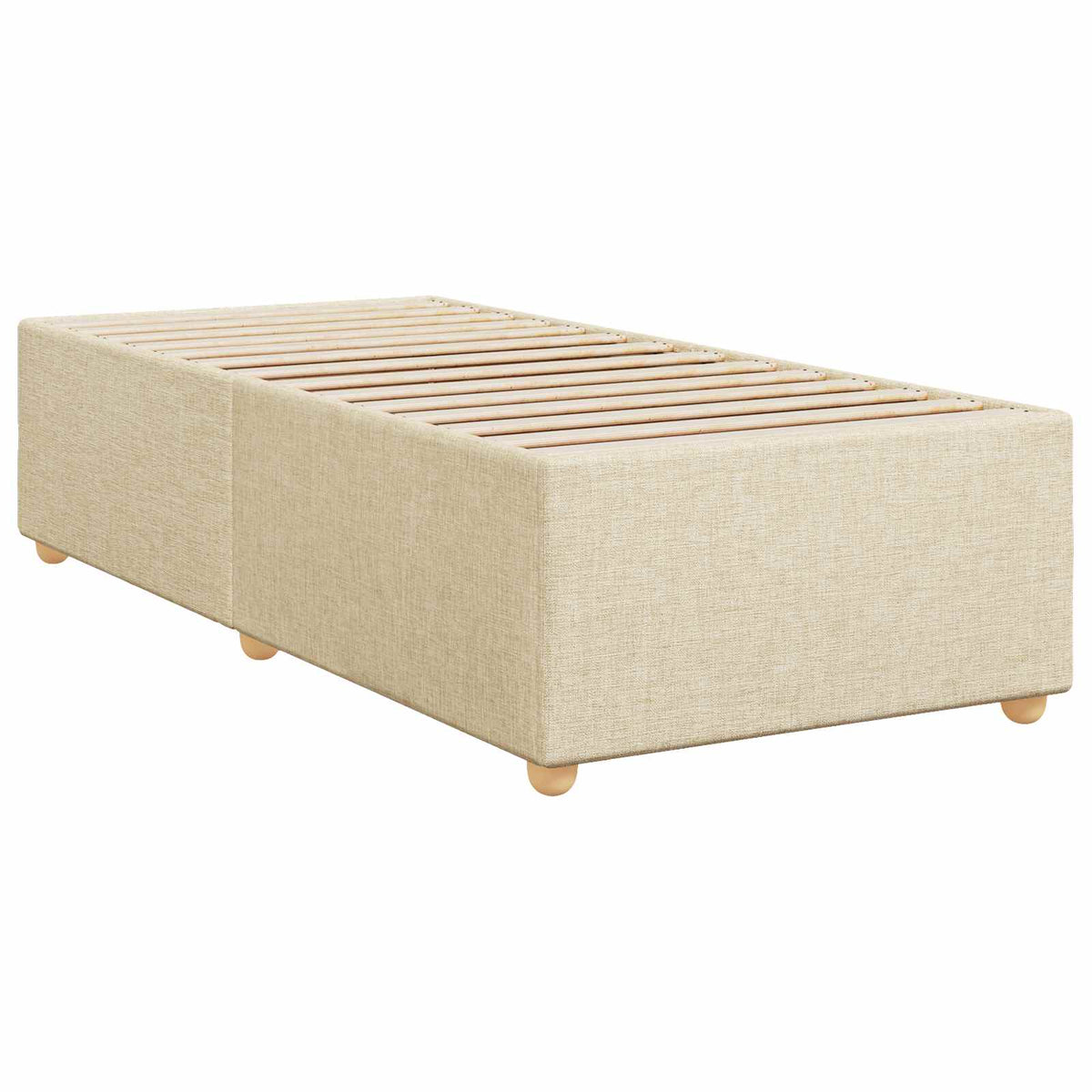 Boxspring ágy matraccal Krémszínű 80 x 200 cm Szövet 6