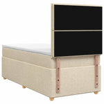 Boxspring ágy matraccal Krémszínű 80 x 200 cm Szövet 9