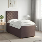 Boxspring ágy matraccal Sötét Barna 80 x 200 cm Szövet 4