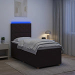 Boxspring ágy matraccal Sötét Barna 80 x 200 cm Szövet