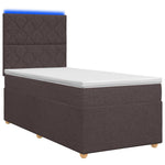 Boxspring ágy matraccal Sötét Barna 80 x 200 cm Szövet 2