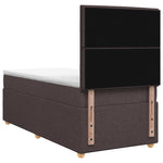 Boxspring ágy matraccal Sötét Barna 80 x 200 cm Szövet 9