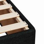 Boxspring ágy matraccal fejtámlával Fekete 100 x 200 cm Szövet 11