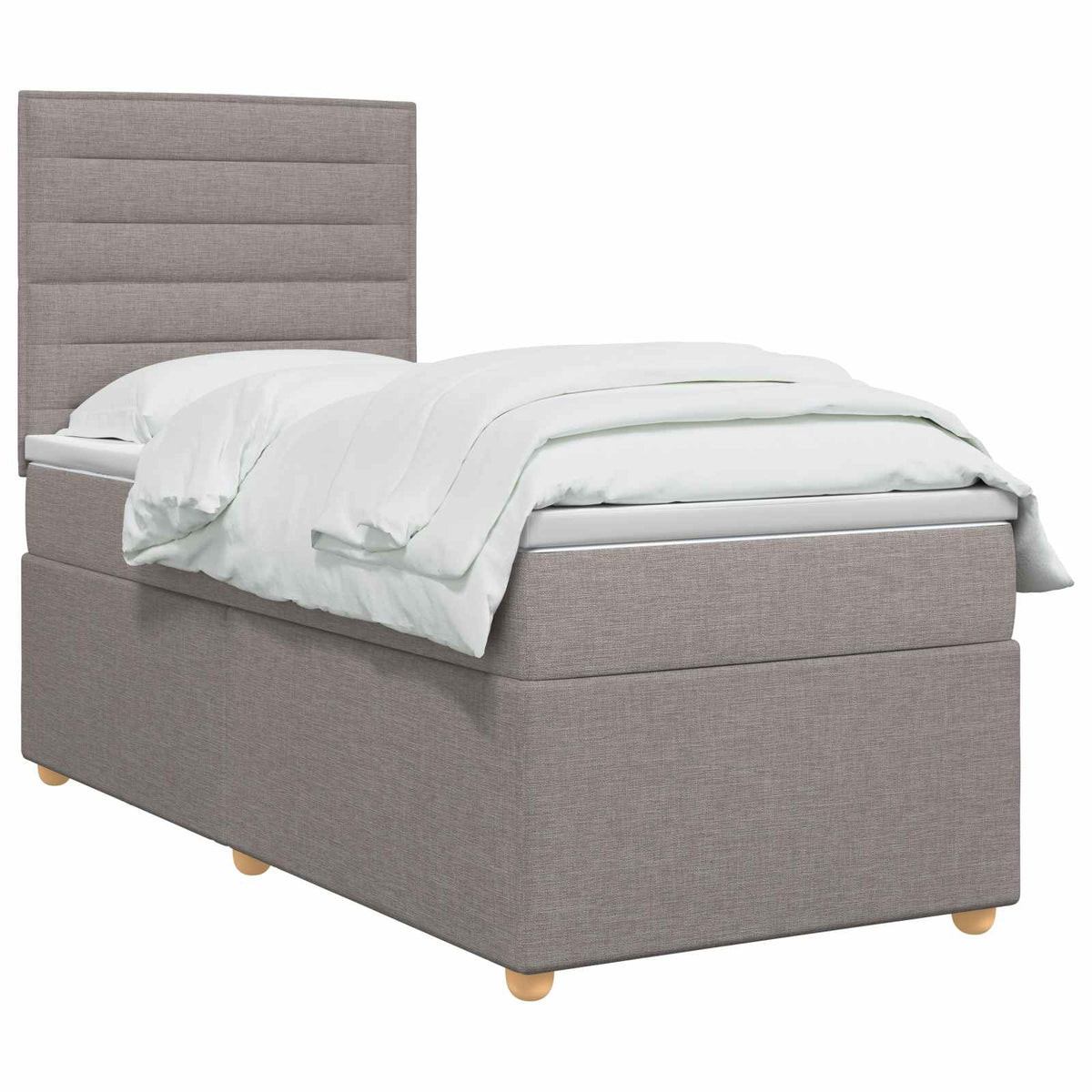 Boxspring ágy matraccal Tópszínű 100 x 200 cm Szövet 3
