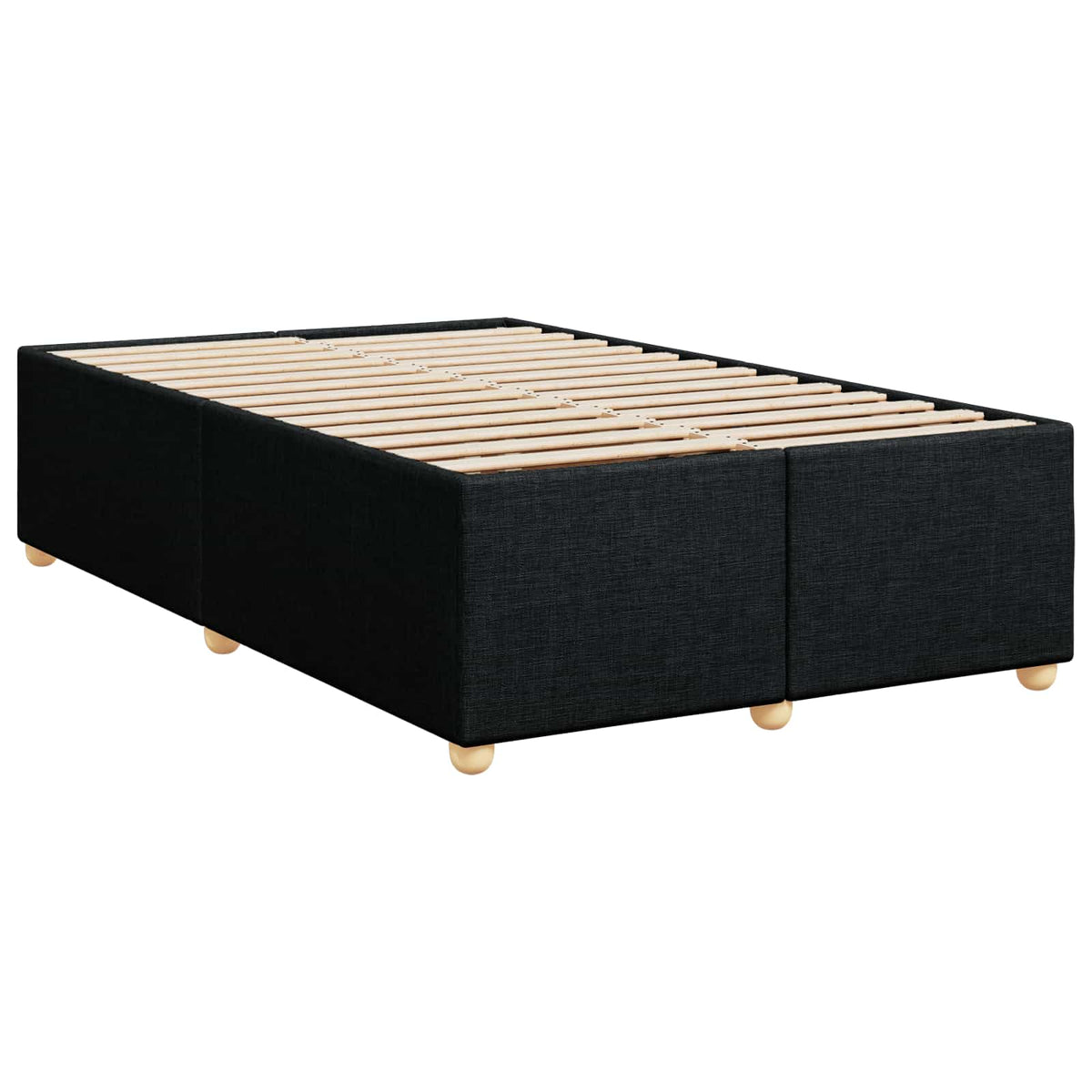 Boxspring ágy matraccal fejtámlával Fekete 120 x 190 cm Szövet 6