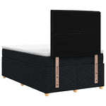 Boxspring ágy matraccal fejtámlával Fekete 120 x 190 cm Szövet 9