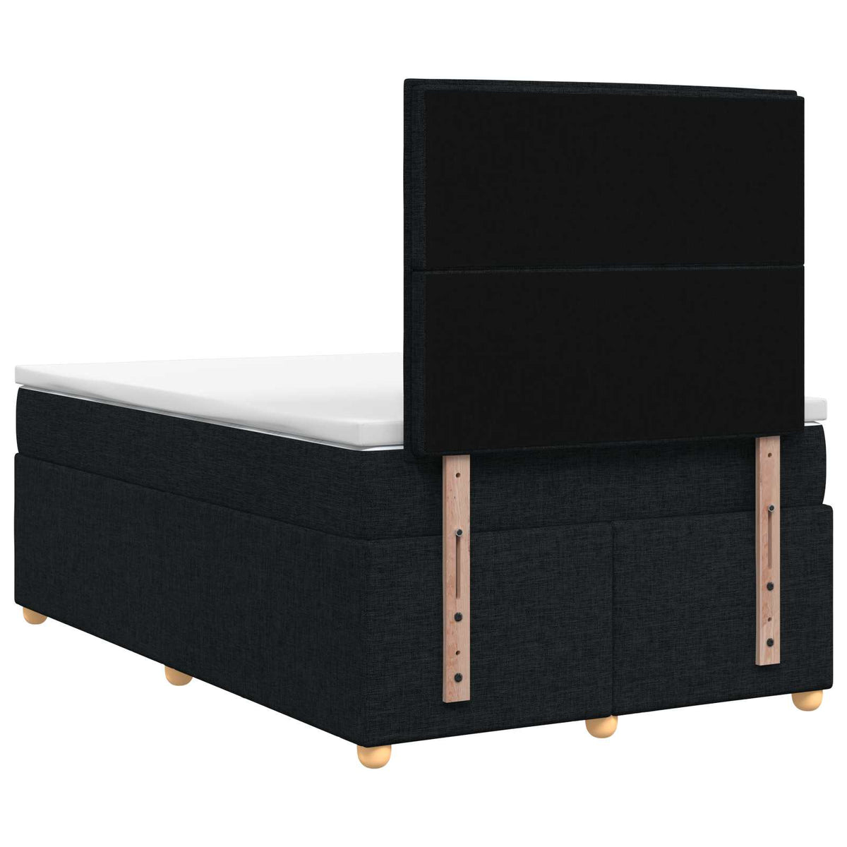 Boxspring ágy matraccal fejtámlával Fekete 120 x 190 cm Szövet 9