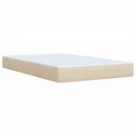 Boxspring ágy matraccal Krémszínű 120 x 200 cm Szövet 7
