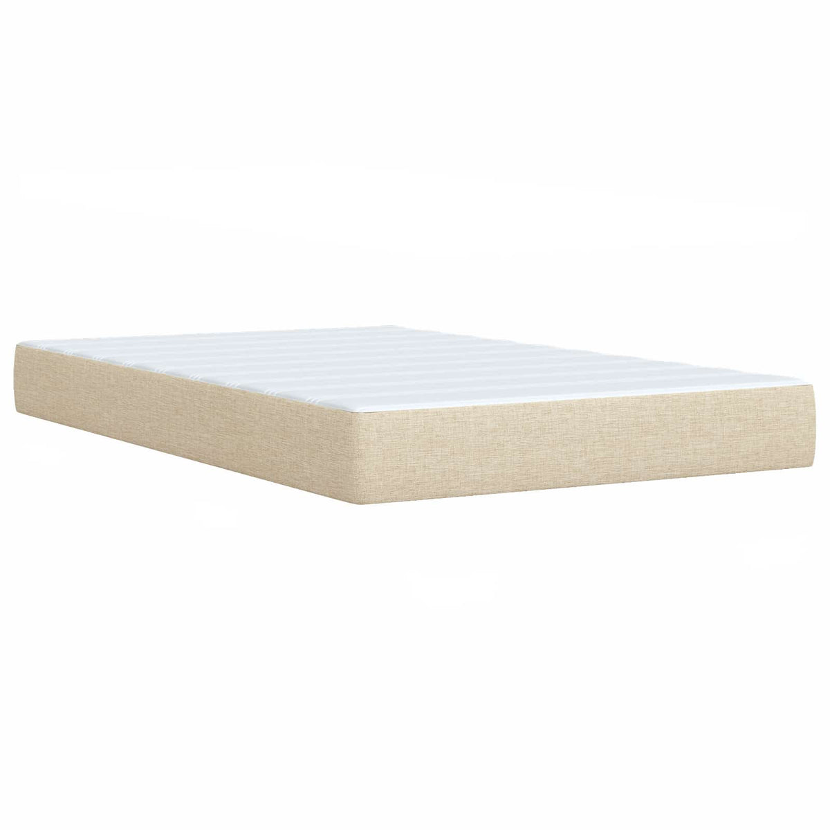 Boxspring ágy matraccal Krémszínű 120 x 200 cm Szövet 7