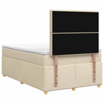 Boxspring ágy matraccal Krémszínű 120 x 200 cm Szövet 9
