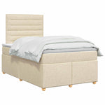 Boxspring ágy matraccal Krémszínű 120 x 200 cm Szövet 3
