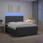 Boxspring ágy matraccal Sötétszürke 180 x 200 cm Szövet