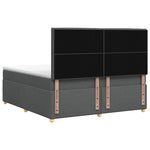 Boxspring ágy matraccal Sötétszürke 180 x 200 cm Szövet 9