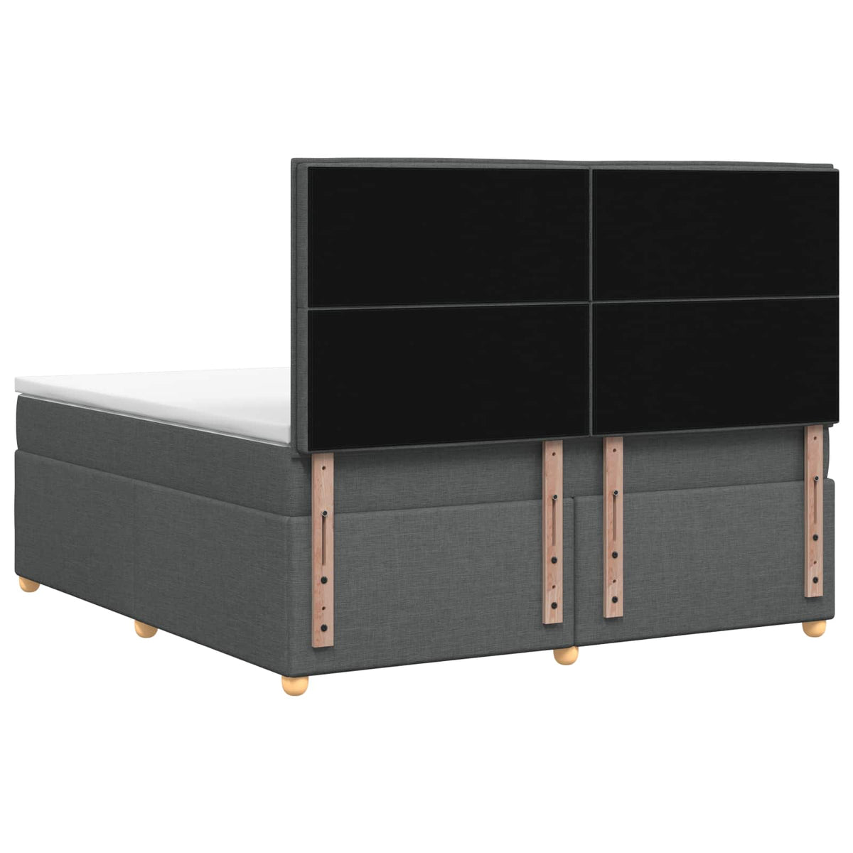 Boxspring ágy matraccal Sötétszürke 180 x 200 cm Szövet 9