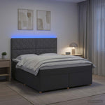 Boxspring ágy matraccal Sötétszürke 160 x 200 cm Szövet