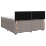 LED Boxspring Ágy Mattal Tópszínű 160 x 200 cm Szövet 9