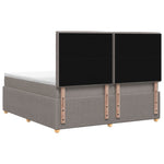 LED Boxspring Ágy Mattal Tópszínű 160 x 200 cm Szövet 9