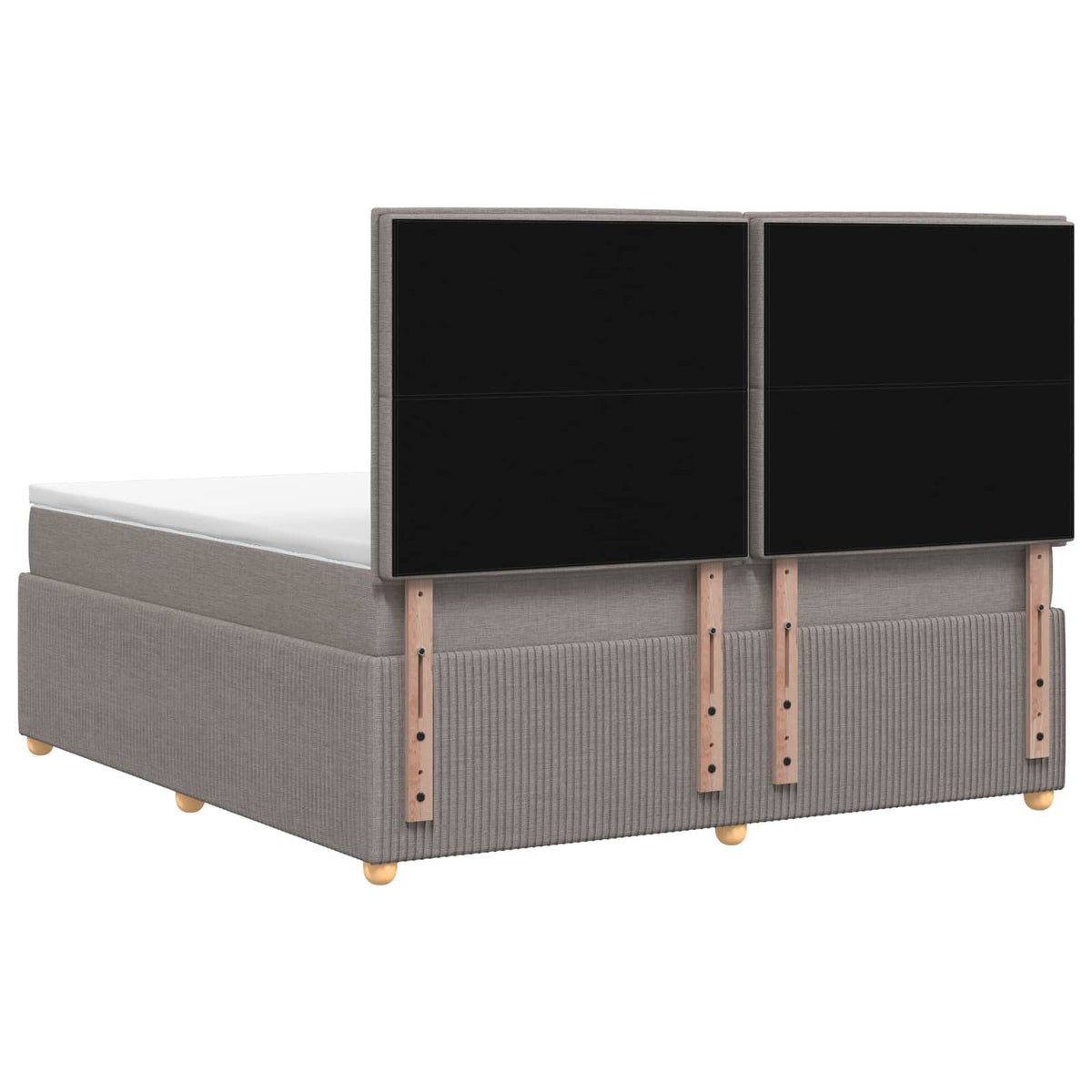 LED Boxspring Ágy Mattal Tópszínű 160 x 200 cm Szövet 9