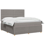 LED Boxspring Ágy Mattal Tópszínű 160 x 200 cm Szövet 3