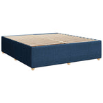 LED Boxspring Ágy Mattal fejtámlával Kék 200 x 200 cm Szövet 6