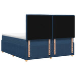 LED Boxspring Ágy Mattal fejtámlával Kék 200 x 200 cm Szövet 9
