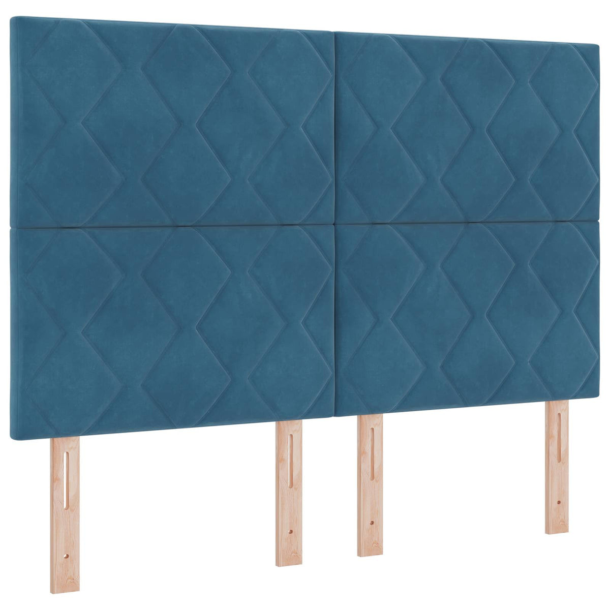 LED Boxspring Ágy Mattal fejtámlával Kék 160 x 200 cm Bársony 5