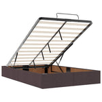 Óriási Ágy Matrac és LED világítással Sötét Barna 120 x 200 cm 6