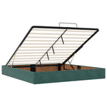 Óriáságy matraccal fejtámlával Sötétzöld 200 x 200 cm Bársony 5