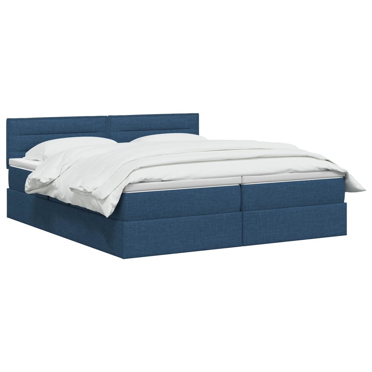 Ágy tárolóval és matraccal fejtámlával Kék 160 x 200 cm Bársony 3