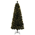 Optikai szálas műfenyő 150 cm 24 LED Meleg fehér PVC Zöld 4