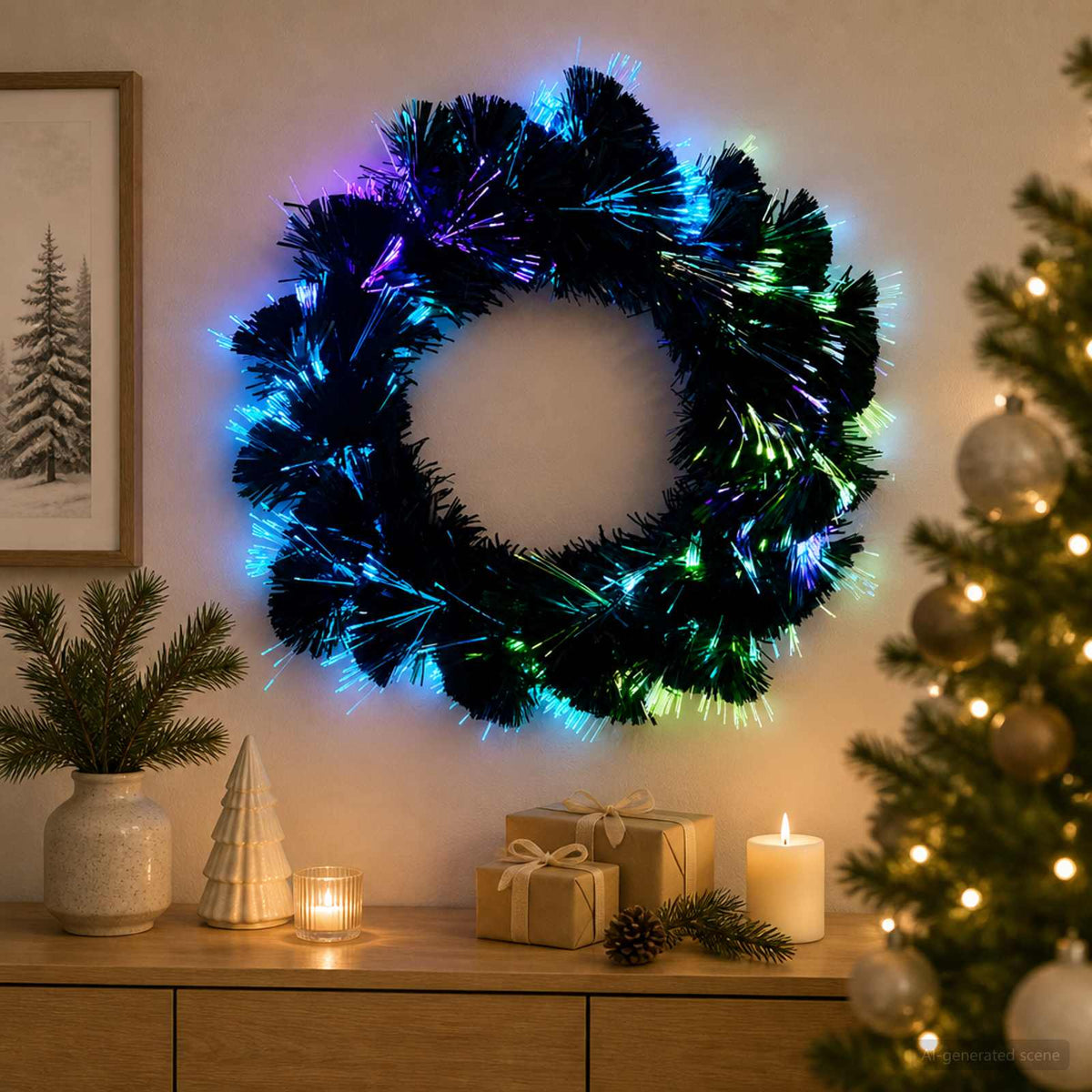 Karácsonyi girlanda 24 LED Többszínű PVC