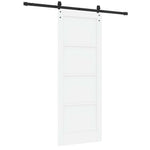 Csúszó ajtó 78 x 202 cm Szerelt Fa Fehér és Fekete 6
