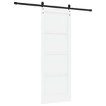 Csúszó ajtó 78 x 211 cm Szerelt Fa Fehér és Fekete 6