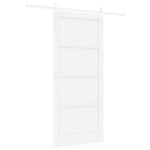 Csúszó ajtó 93 x 211 cm Szerelt Fa Fehér 6