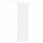 Csúszó ajtó 73,5 x 211 cm Szerelt Fa Fehér 6