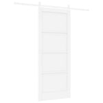 Csúszó ajtó 86 x 211 cm Szerelt Fa Fehér 6
