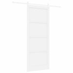 Csúszó ajtó 93 x 232 cm Szerelt Fa Fehér 6