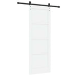 Csúszó ajtó 78 x 211 cm Szerelt Fa Fehér és Fekete 6