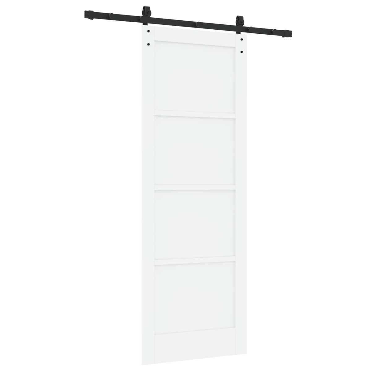Csúszó ajtó 78 x 211 cm Szerelt Fa Fehér és Fekete 6