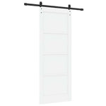 Csúszó ajtó 83 x 211 cm Szerelt Fa Fehér és Fekete 6